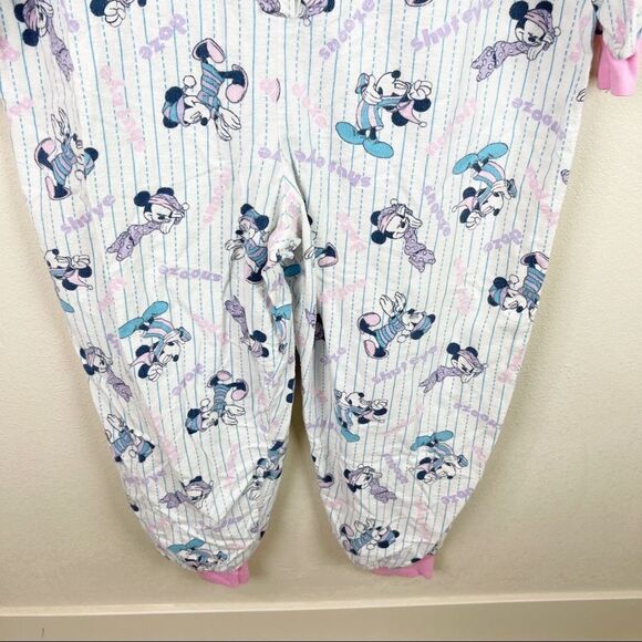 Vintage Disney Pjs One Piece Flannel Button Down Large - Picture 2 of 13